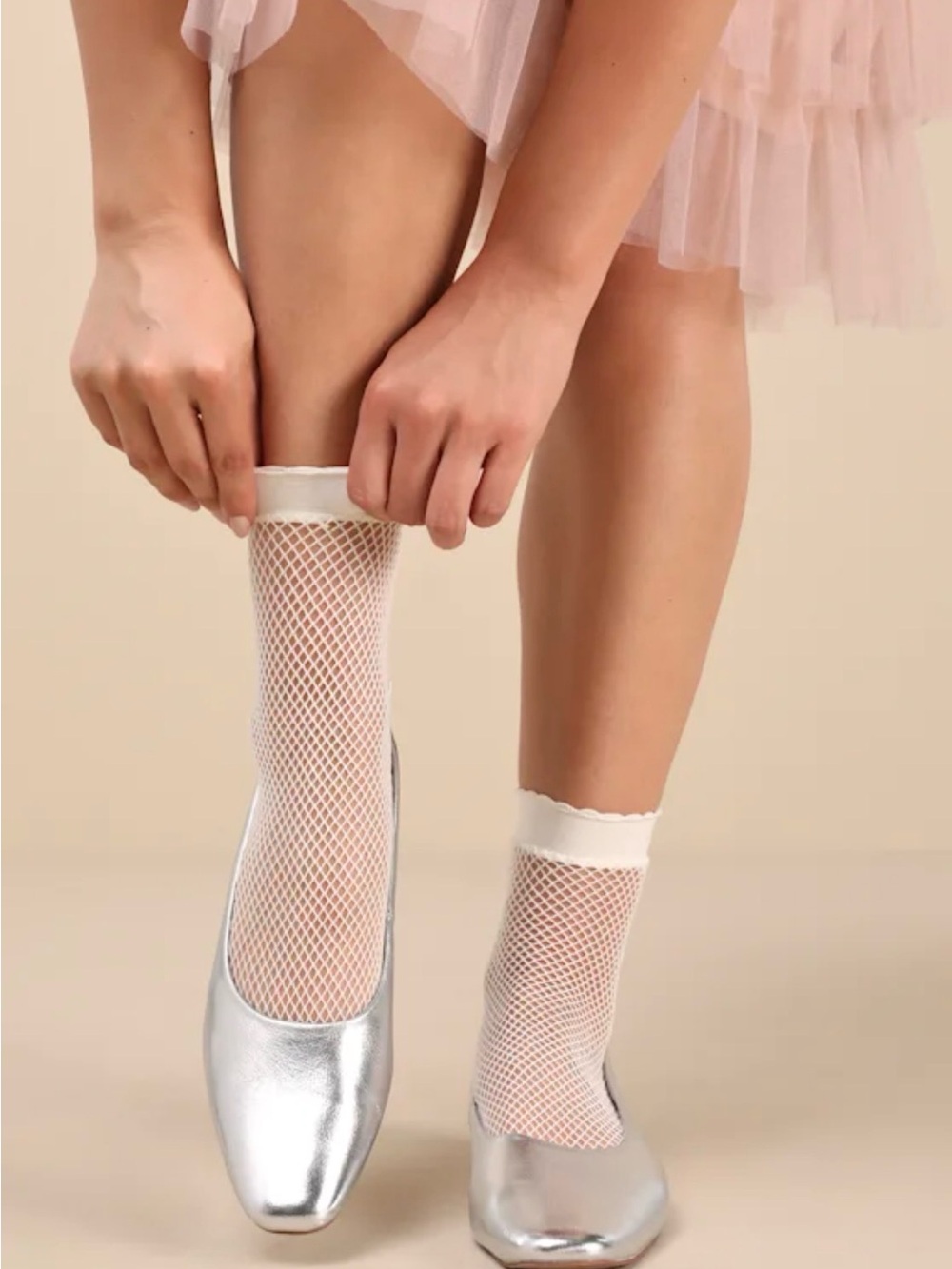 NIB Lulu’s Silver Women’s Ballet Flats Slip Ons - 7